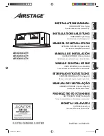 Предварительный просмотр 1 страницы AirStage ARXC36GATH Installation Manual