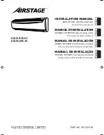 Preview for 1 page of AirStage ASUB18RLAV Installation Manual