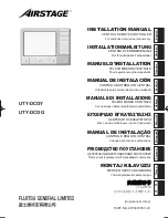 Preview for 1 page of AirStage UTY-DCGG Installation Manual