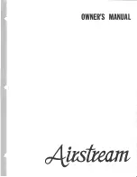 Airstream 1986 Motorhome Owner'S Manual preview