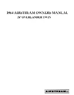 Airstream 26' Overlander Double 1966 Owner'S Manual preview