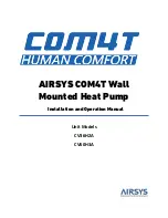 AIRSYS COM4T CV36H2A Series Installation And Operation Manual preview