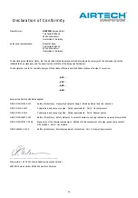 Preview for 34 page of AirTech ASC0055 Installation And Operating Instruction