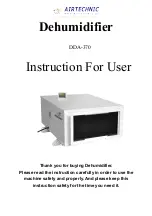 Preview for 1 page of AirTechnic DDA-370 Instructions For Use Manual