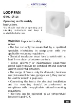 Предварительный просмотр 1 страницы AirTechnic LOOP WL100 Operating And Assembly