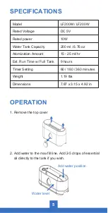 Preview for 6 page of Airthereal LF200M User Manual