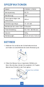 Preview for 14 page of Airthereal LF200M User Manual