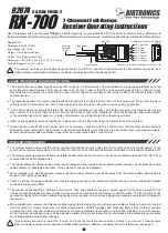 AIRTRONICS RX-700 Operating Instructions preview