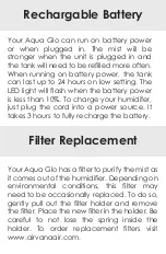 Preview for 5 page of Airvana Aqua Glo AG250HUM User Manual