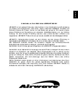 Предварительный просмотр 2 страницы airwave Magic L Owner'S Manual