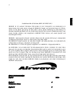 Preview for 2 page of airwave MUSTANG 2 Owner'S Manual