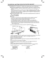 Предварительный просмотр 9 страницы Airway Piso Techo 12K Series Installation/Operation Instruction Manual