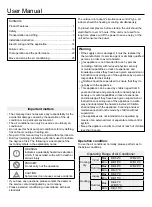 Preview for 3 page of Airwell AWAU-YCV080-H11 Manual