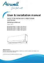 Preview for 1 page of Airwell AWAU-YGF009-H11 User And Installation Manual