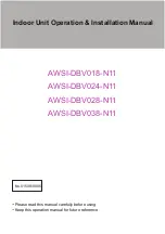 Preview for 1 page of Airwell AWSI-DBV018-N11 Operation & Installation Manual