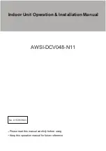 Airwell AWSI-DCV048-N11 Operation & Installation Manual preview