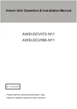 Airwell AWSI-DCV072-N11 Operation And Installation Manual preview