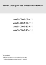 Preview for 1 page of Airwell AWSI-DDV007-N11 Operation & Installation Manual