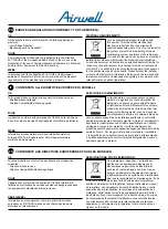 Preview for 3 page of Airwell FVVA-025N-01M22 User & Installation Manual