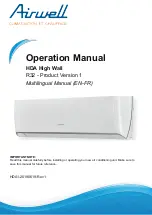 Preview for 1 page of Airwell High Wall HDA Operation Manual