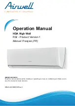 Preview for 25 page of Airwell High Wall HDA Operation Manual