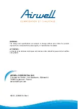 Preview for 49 page of Airwell High Wall HDA Operation Manual