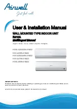 Airwell HVVA-025/022N-01M22 User & Installation Manual preview