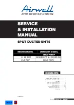 Airwell K 30 RCF Service & Installation Manual preview