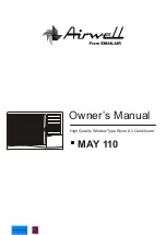 Preview for 1 page of Airwell MAY 110 Owner'S Manual