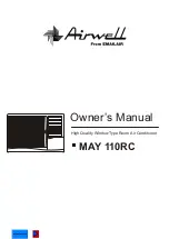 Preview for 1 page of Airwell MAY 110RC Owner'S Manual