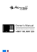 Preview for 1 page of Airwell MAY 180 Owner'S Manual