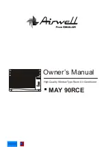 Airwell MAY 90RCE Owner'S Manual preview