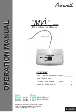 Preview for 1 page of Airwell MVI Series Operation Manual