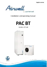 Preview for 1 page of Airwell PAC BT Series Installation And Operating Manual