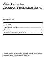 Предварительный просмотр 1 страницы Airwell RWV01 Operation & Installation Manual