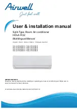 Airwell YDAA-025H-09M25 User & Installation Manual preview