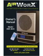 Предварительный просмотр 1 страницы AirWorX IAW-3500 Owner'S Manual