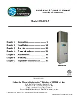 Предварительный просмотр 1 страницы Airxcel Industrial Climate Engineering CFA1012A Installation & Operation Manual