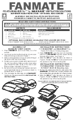 Preview for 1 page of Airxcel Maxxair FANMATE SMOKE 755 Assembly And Installation Instructions