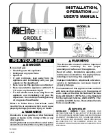 Airxcel Suburban Elite SOP-1004A Installation, Operations And User'S Manual preview