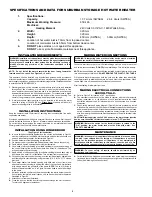 Preview for 2 page of Airxcel SW5EA Operating, Installation And Service Manual