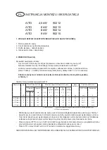 Preview for 62 page of Aito 90212 Installation And Operating Instructions Manual