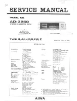 Aiwa AD-3250 Service Manual предпросмотр