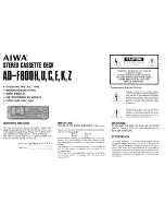 Aiwa AD-F 800C Manual preview