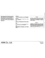 Preview for 36 page of Aiwa AD-F 800C Manual