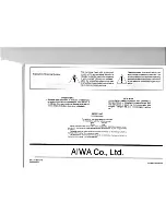 Preview for 32 page of Aiwa AD-F250C Operating Instruction