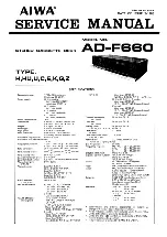 Предварительный просмотр 2 страницы Aiwa AD-F660 Service Manual