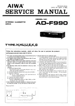 Preview for 1 page of Aiwa AD-F990 Service Manual