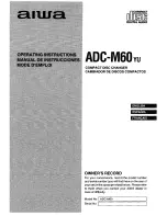 Aiwa ADC-M60 Operating Instructions Manual preview