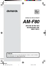 Aiwa AM-F80 Operating Instructions Manual preview